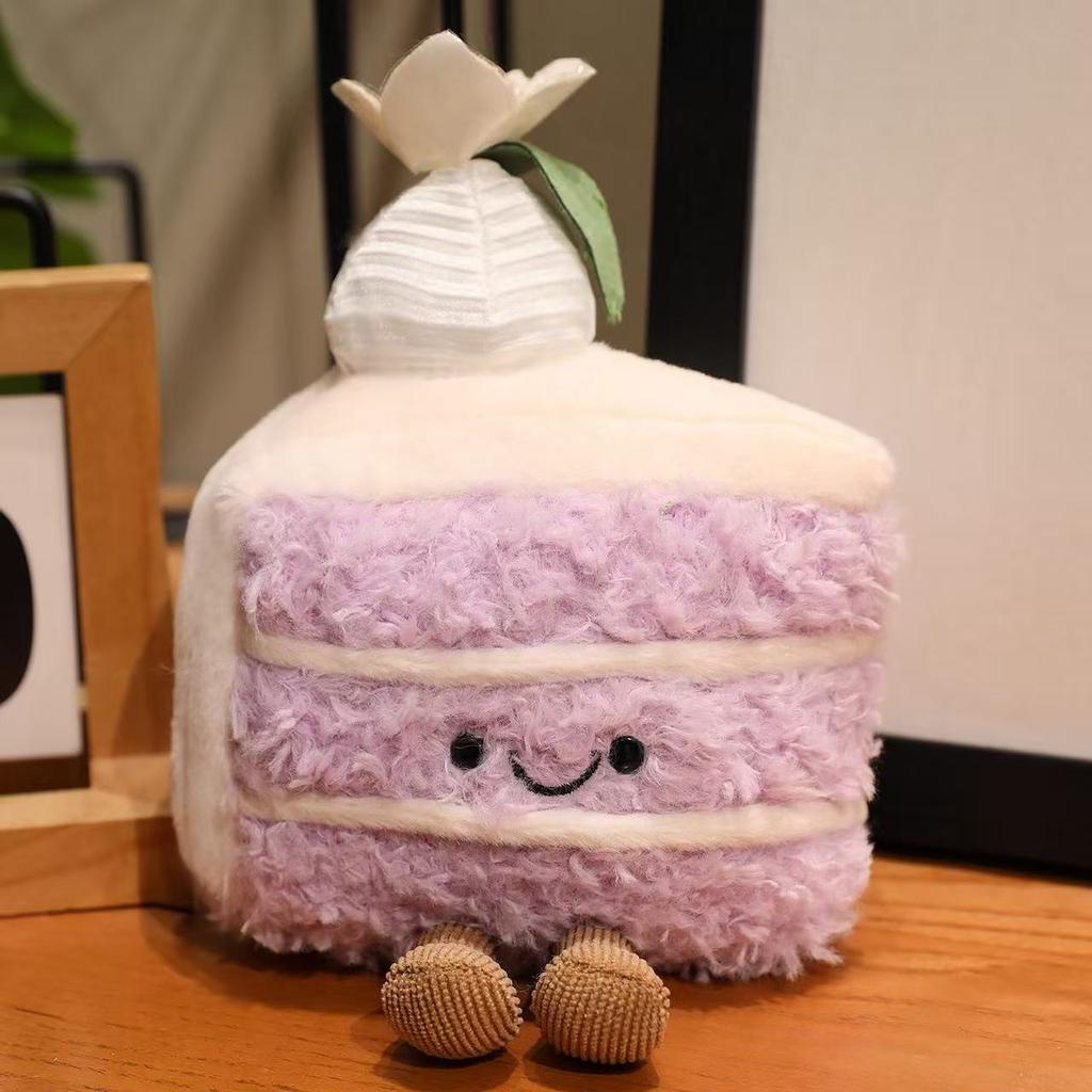 The latest sliced cake series Kawaii stuffed plush toy dolls cartoon anime cute pillows children's birthday gifts fun dolls