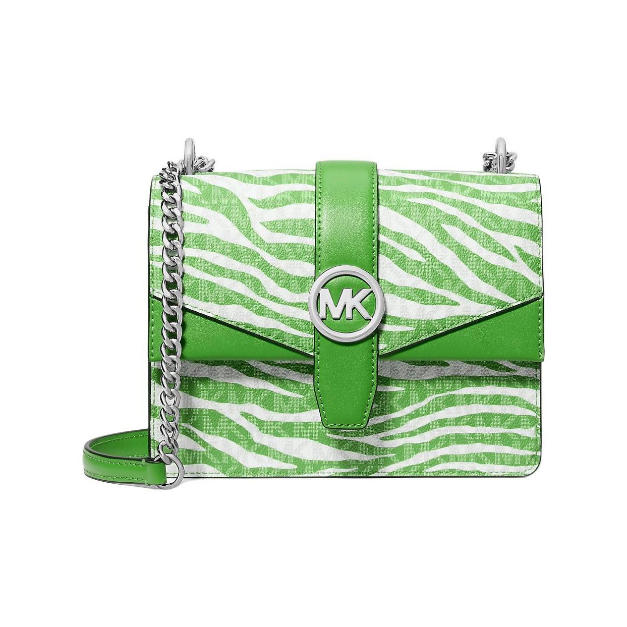 

Michael Kors MK Greenwich Logo Classic Animal Print Coated Canvas Shoulder Bag Small Women shoulder bag 35S5SGRC1V-JUNGLE Basic Set (Bag)