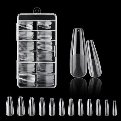 120 Pieces/box Extension False Nail Tips Acrylic Fake Finger UV Gel Polish Quick Building Mold Sculpted Full Cover Nail Tips Manicures Tool Set