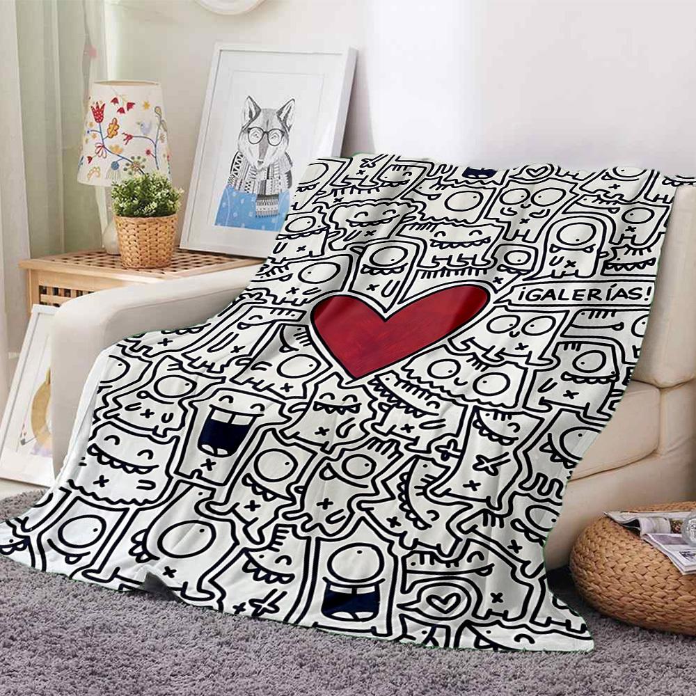 1pc Monster Print Blanket Warm,Perfect for Camping And Travel, Making It a Great Gift for Any Season yy250904170