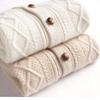 Women's Wool Cardigan Coat - Autumn/Winter Thick Cashmere, Short Loose Knit, Long Sleeve Sweater