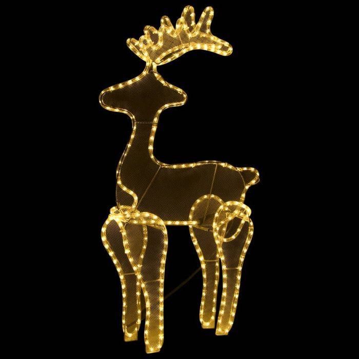 VidaXL Décoration de Noël de Renne avec Maille Ornement d'Extérieur Décoration de Jardin Arrière-cour Résistance à l'Eau 306 289976
