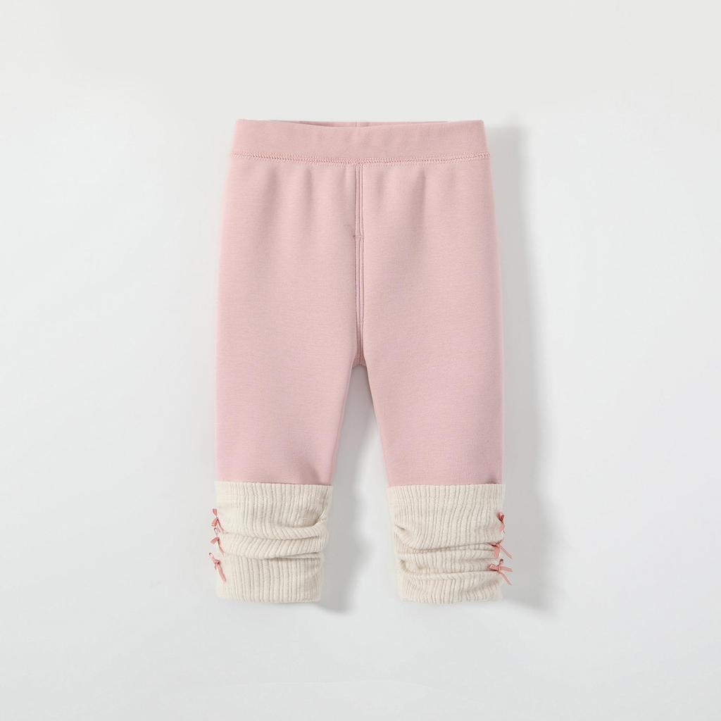 Girls' Fleece-Lined Thick Winter Leggings with Scrunch Socks - 2025 Warm Fashion Style