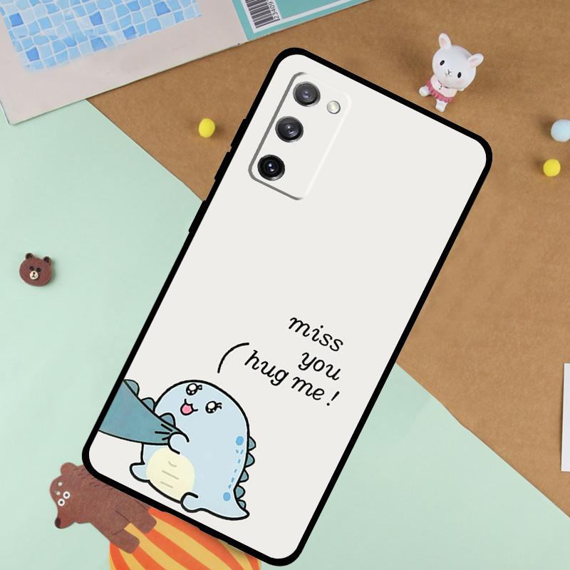 Couple Matching Cute Dinosaur Case For Samsung Galaxy S23 S22 Ultra S21 S20 FE S8 S9 S10 Note 10 Plus Note 20 Ultra Cover