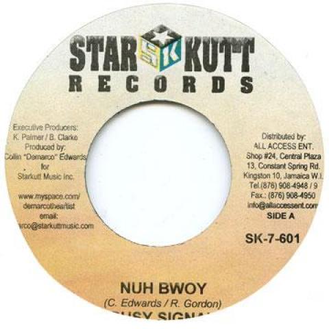 

7inch Record BUSY SIGNAL - Nuh Bwoy Star Kutt 2008 Jamaica Reggae, Ska & Dub
