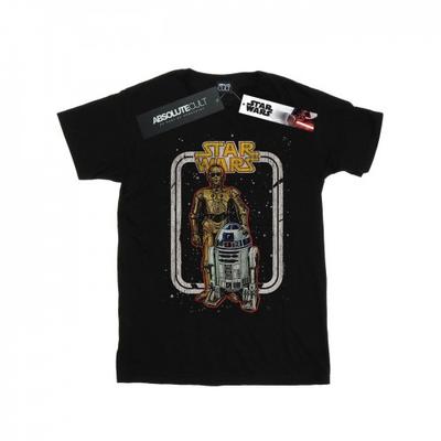 Womens/Ladies R2-D2 And C-3PO Vintage Cotton Boyfriend T-Shirt