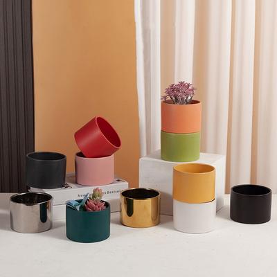 Colorful Ceramic Flower Pot Succulent Pot Planter Home Decor Desktop Ornaments Garden Supplies Bonsai Plant Pot