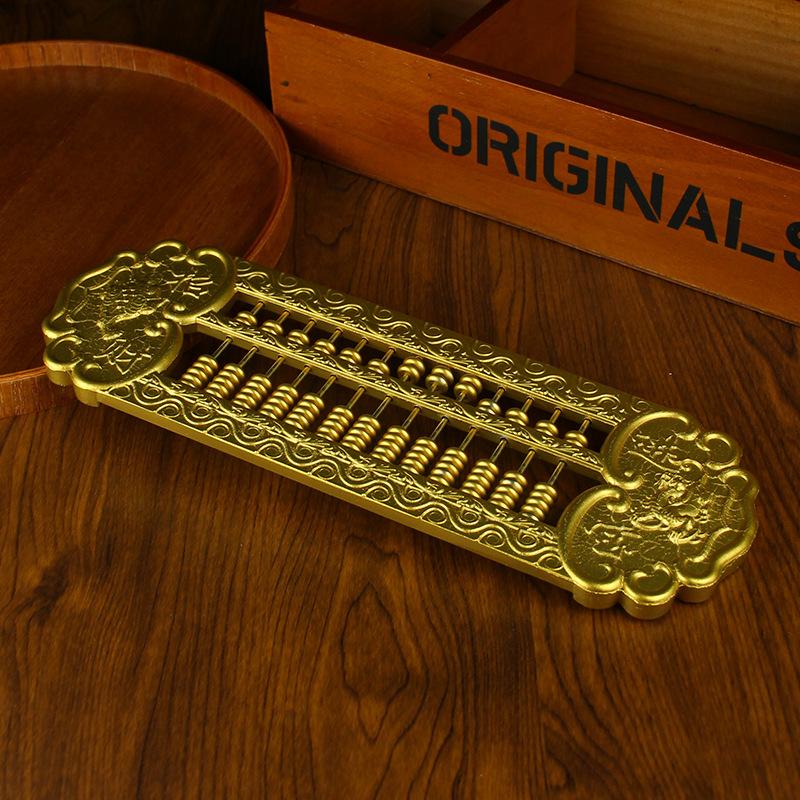 Brass Pixiu Rice Attracting Treasure Office Study Desktop Large Pure Copper Kirin Abacus Ornament Small Gift