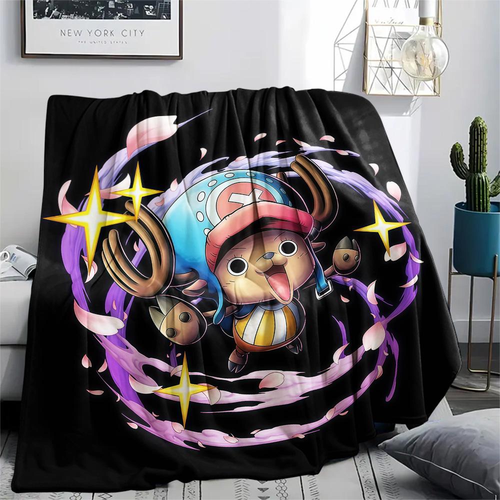 1 Stück One Piece Tony Tony Chopper Gemusterte Flanelldecke Geeignet für Alle Jahreszeiten Für Heimdekoration Wärme Und Komfort Geschenke Feiertagsgeschenk