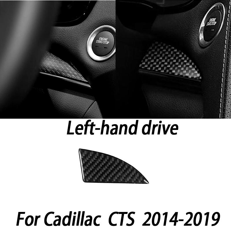 Carbon Fiber Car Interior Accessories Center Console Panel Door Handle Gear Shift Decorative Stickers For Cadillac CTS 2014-