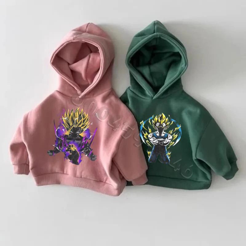 Best-selling children's fashionable hooded sweatshirt - Boy and Girl Goku Pattern Series - Breathable and Cute Outfit