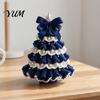 Crochet Christmas Tree Kit for Beginners DIY Kit, Beginner-Friendly Xmas Craft with Bow Plush Holiday Desktop Decoration And Faux Pearl Embellishment,
