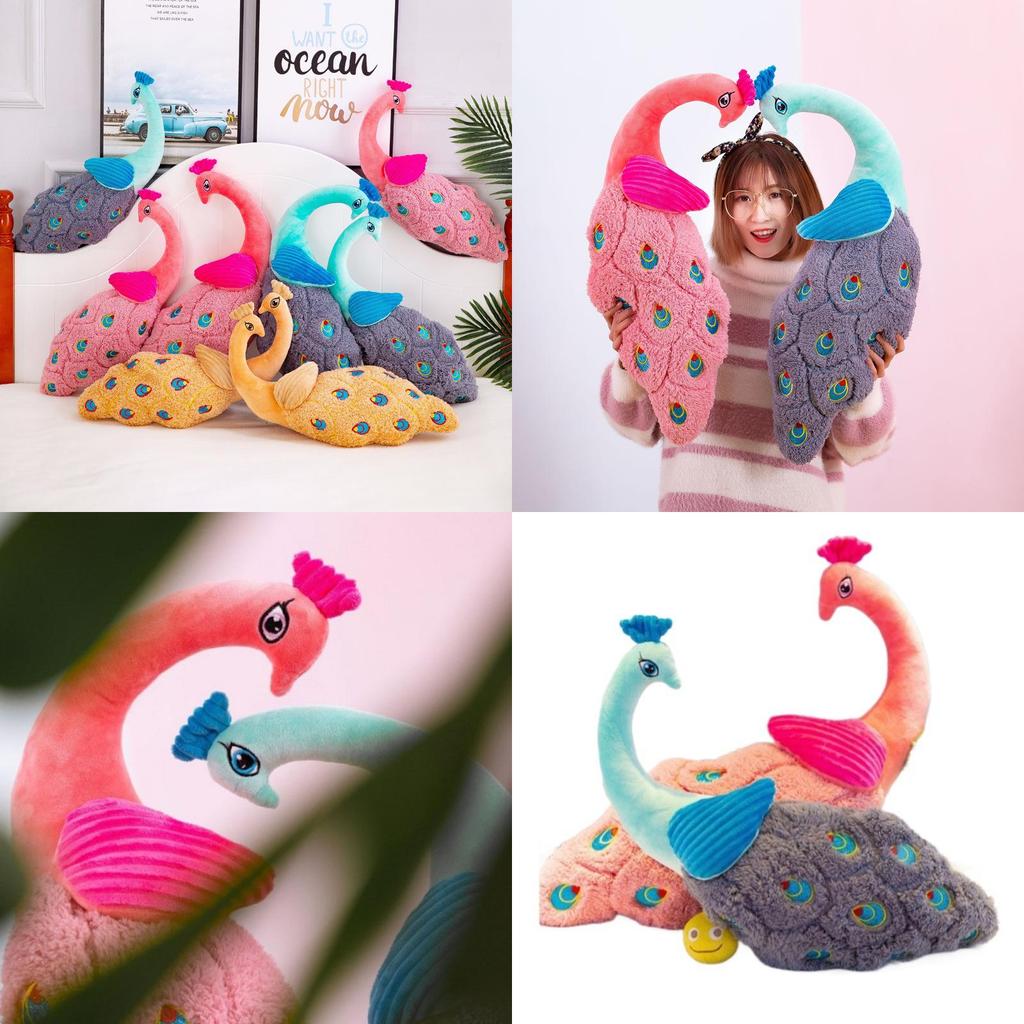 Animal Peacock Plush Toy With Fluffy Fabric For Kids Playroom And Doll Gifts