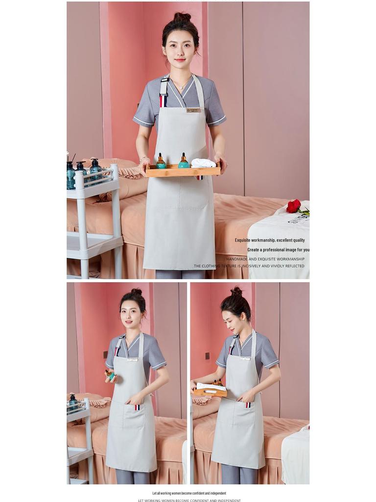 Beautician Short-Sleeve Uniform Set for Spa & Massage Professionals