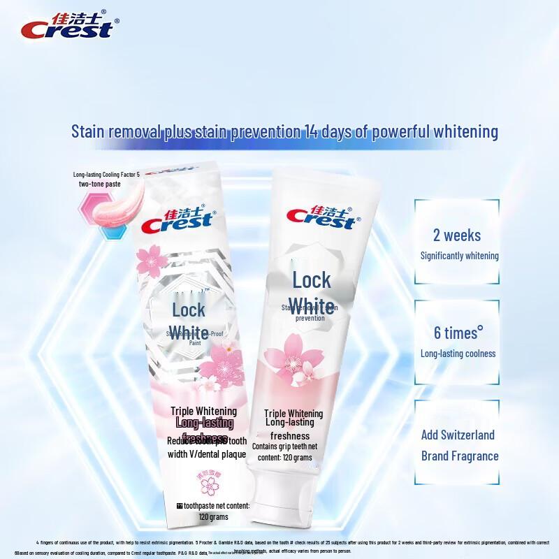 Crest Whitening Toothpaste with Fresh Cherry Blossom Scent