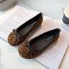  Bow flatsoled single shoes, early spring round head, shallow mouth, comfortable fattening and widening large size women's shoes