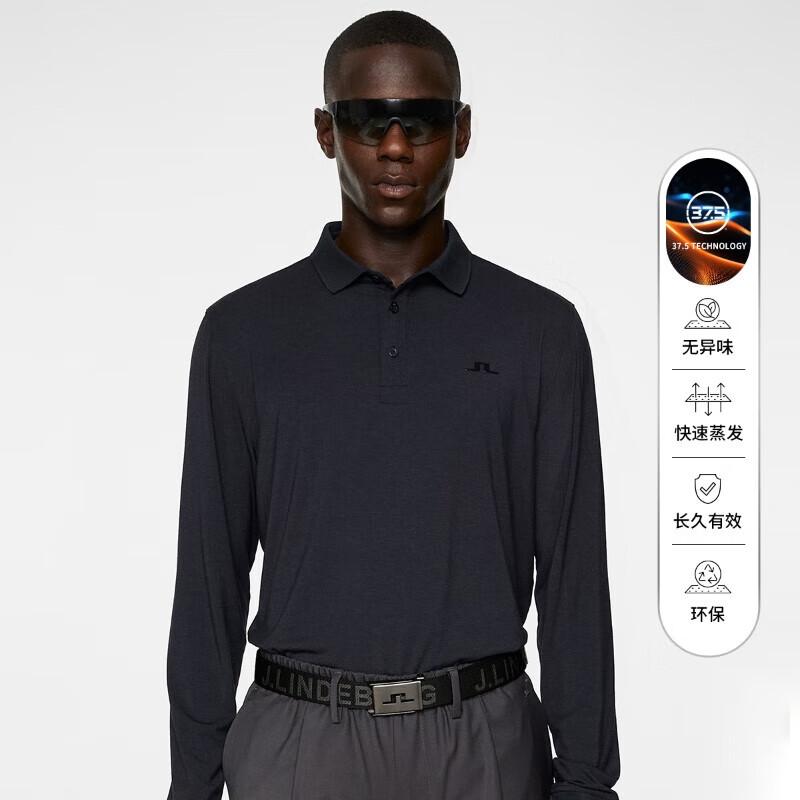 J.Lindeberg Men's Golf 37.5 Long Sleeve Polo