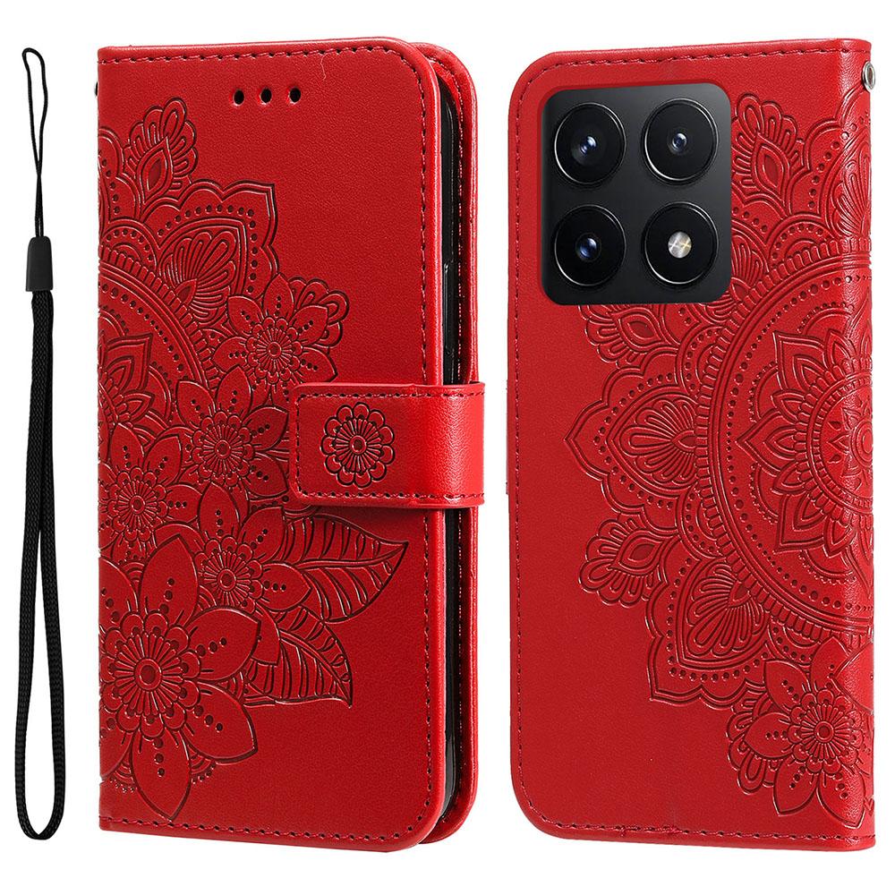 Etui na Xiaomi 14T Wzór Kwiatowy Skóra PU Portfel Stojak Pokrowiec na Telefon