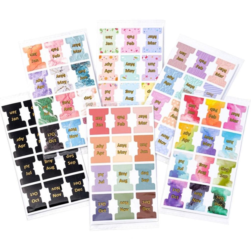10 Sheet Index Label Paster Bookmark Stickers Easy Read Book Tabs Gold Stamping Tabs for Office School Notbook Journal Study Reading