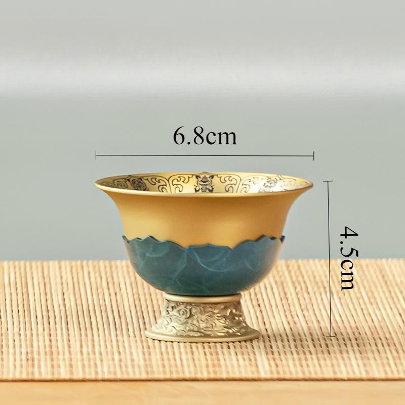 1pc Metal Water Supply Cup Ornament Household Sacrificial Supplies The Cup Offered for Worship Buddha Hall Decoration Metal Cup