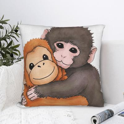 Pillow Cover Cute Baby Monkey Named Punch Plush Hugging Fashion Pillow Case For Couch Sofa Bedroom Pillowcases