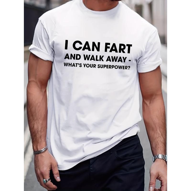 Tailles européennes T-shirt Homme "JE PEUX FAIRE UN GAZ ET M'EN ALLER", T-shirt à Col Rond Vêtements Décontractés, Printemps Et Été