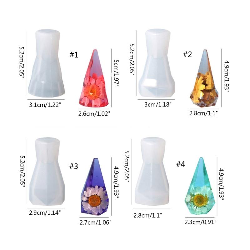 Ringe Kegel Harzform,Ringe Halter Silikonformen für Epoxidharz,Ringe Kegel Pyramide Silikon Harzform DIY Ringständer