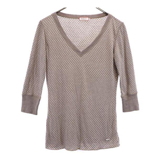 

MAX&CO Dot 7 minutes sleeve Cut M Brown Women Used