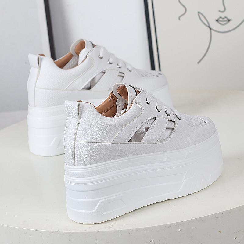 Fashion 12CM Women Breathable Platform Casual Shoes Women Height Increased Vulcanized Shoes Thick Sole Zapatos Mujer Zapatillas Mujer