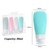 60ml Silicone Travel Bottles Set with Clear Toiletry Bag - 4 Pack for Toiletries