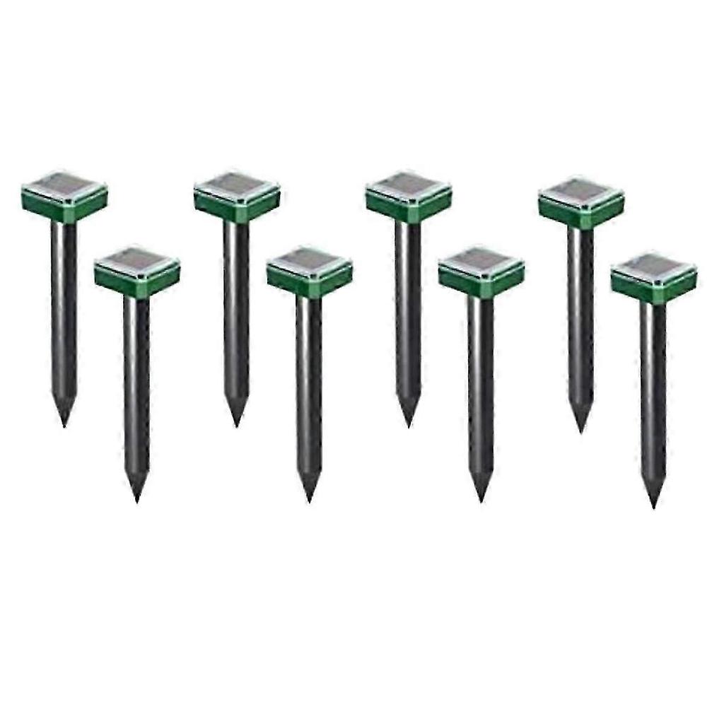 8 Pcs Outdoor Solar Ultrasonic Vibration Repeller Snake Repeller Mole Electronic Snake Repeller for Garden Yard Farm,Etc