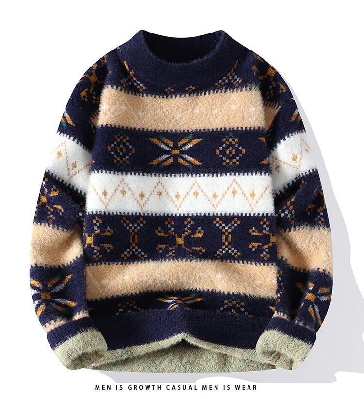 

Горячая распродажа, популярный, новый повседневный свитер с полувысоким воротником на осень и зиму, базовый вязаный свитер, свитер, нить XXXL тёмно-синий