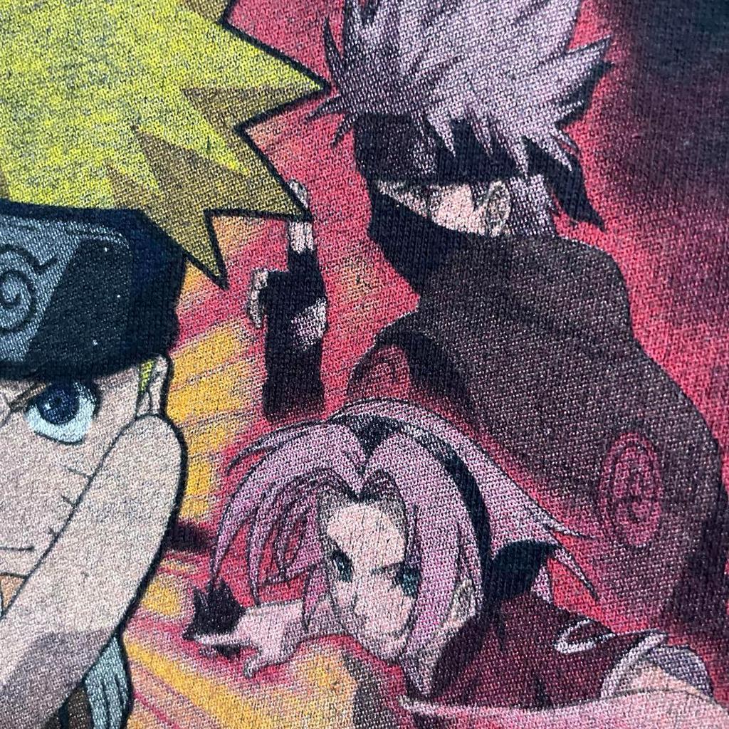 [USED] Vintage 2000s Naruto Gaara Short Sleeve Shirt, Anime, Manga, Black (5)