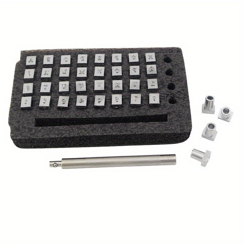 

1 Набор Печатный пуансон Английский пуансон Пуансон для букв Цифровая печать Инструменты для резьбы по рукоделию 6.5mm серый