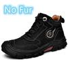 Fashion Hiking Men Boots New Leather Outdoor Walking Boots Man Non-Slip Retro Man Casual Boots Winter Warm Comfy Leather Men's Shoes