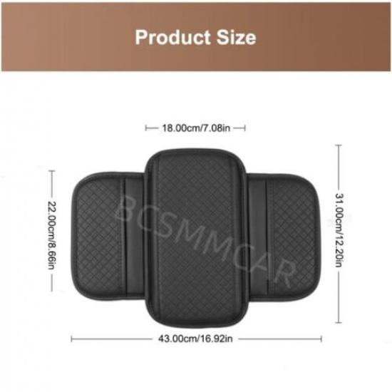 Armrest Pad Cover Elbow Support Cushion Car Center Console Box Protector Black