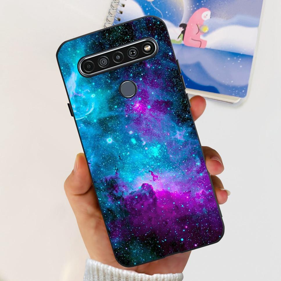 For LG K41S K 41S Case 2020 Black Silicone Cute Fashion Flower Shockproof Bumper For LGK41S LM-K410 Phone Back Cover 6.55" Funda