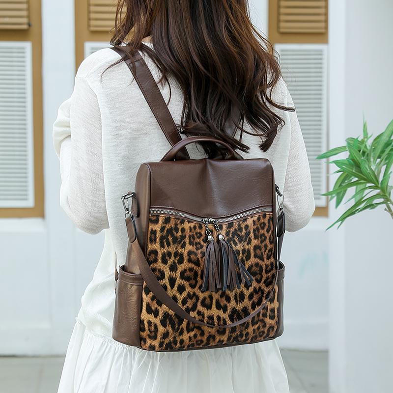Women's Multi-functional Leopard Shoulder Bag