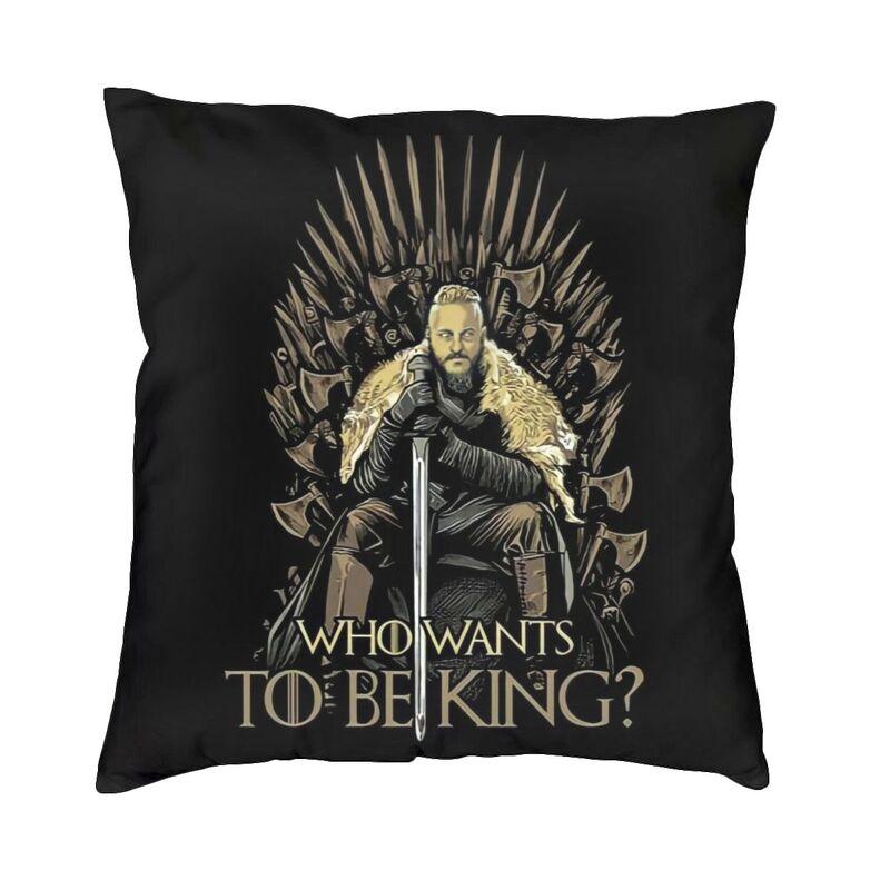 Vikings Lagertha Ragnar Lothbrok Sofa Cushion Cover Velvet Norse Valhalla Warrior Pillow Case Living Room Decoration Pillowcase