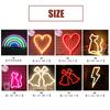 LEDNeon Light USB Battery Operated Neon Sign Decorative Lights Wall Decor for Christmas Thanksgiving Birthday Party