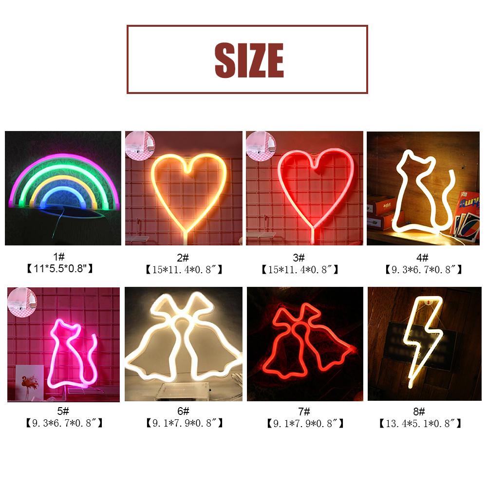 LEDNeon Light USB Battery Operated Neon Sign Decorative Lights Wall Decor for Christmas Thanksgiving Birthday Party