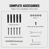 40mm Pipe Wrought Iron Handrail 2 Steps Handrails for Outdoor Steps Handrails Garden Railing Exterior Handrail Stair Railings for Steps with One Bolt