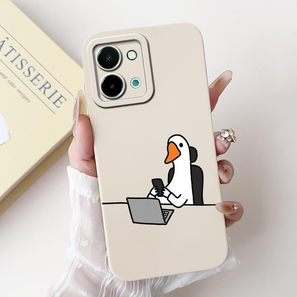 

For Vivo Y28 4G Case V2352 Cover Cute Cartoon Rabbit Pretty Girls Soft Silicone Matte Phone Case For VivoY28 Y 28 4G 2024 Fundas Vivo Y28 4G