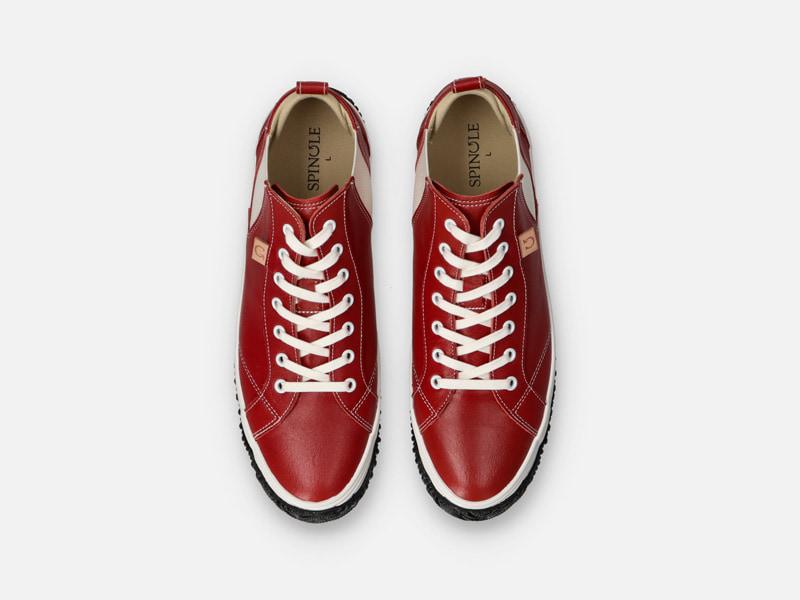 Spingle Handmade Kangaroo Leather Sneakers Spm-442 Red