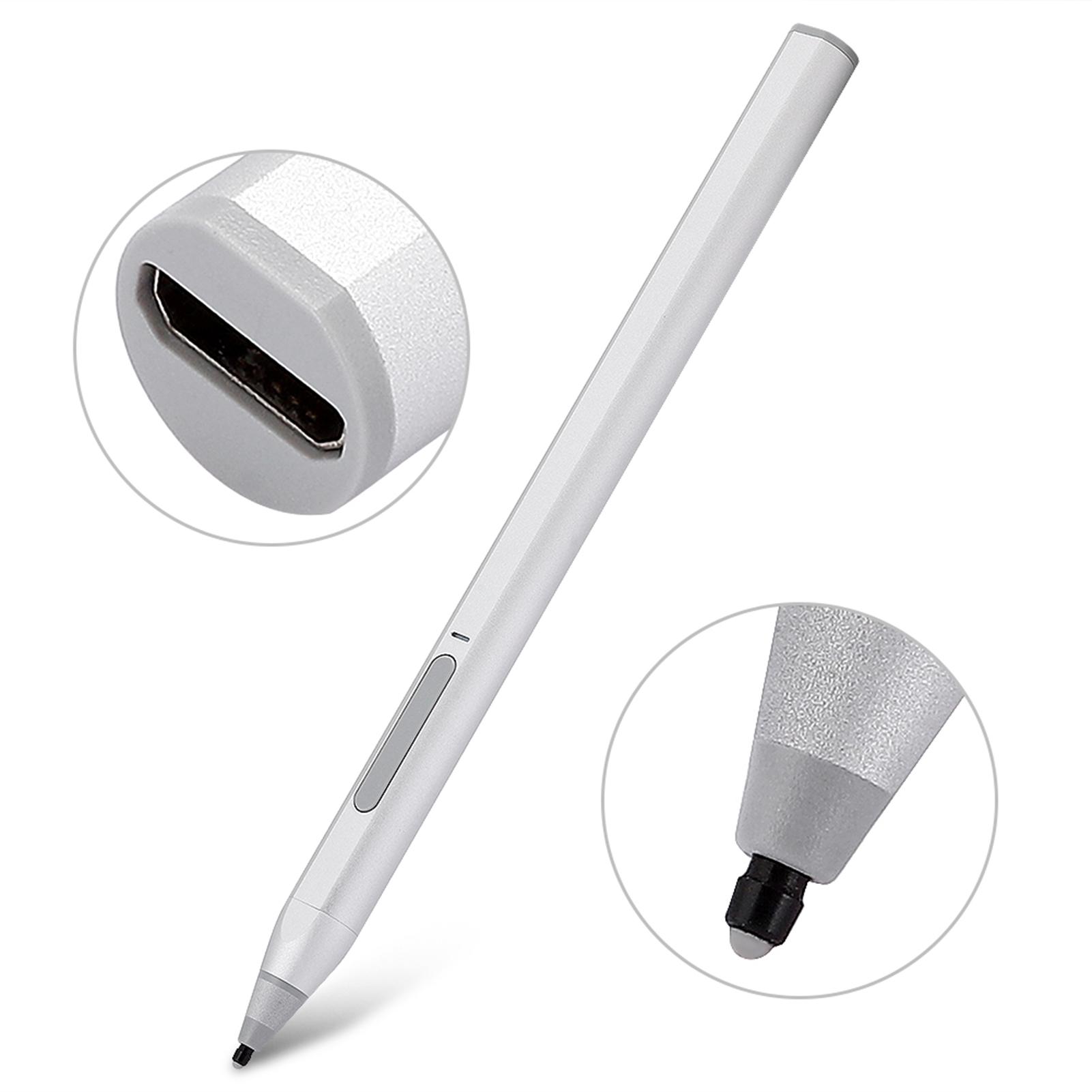 

Перезаряжаемый стилус для планшета Smart Stylus Pen подходит для Microsoft Surface Pro 5 6 7Silver серебряный