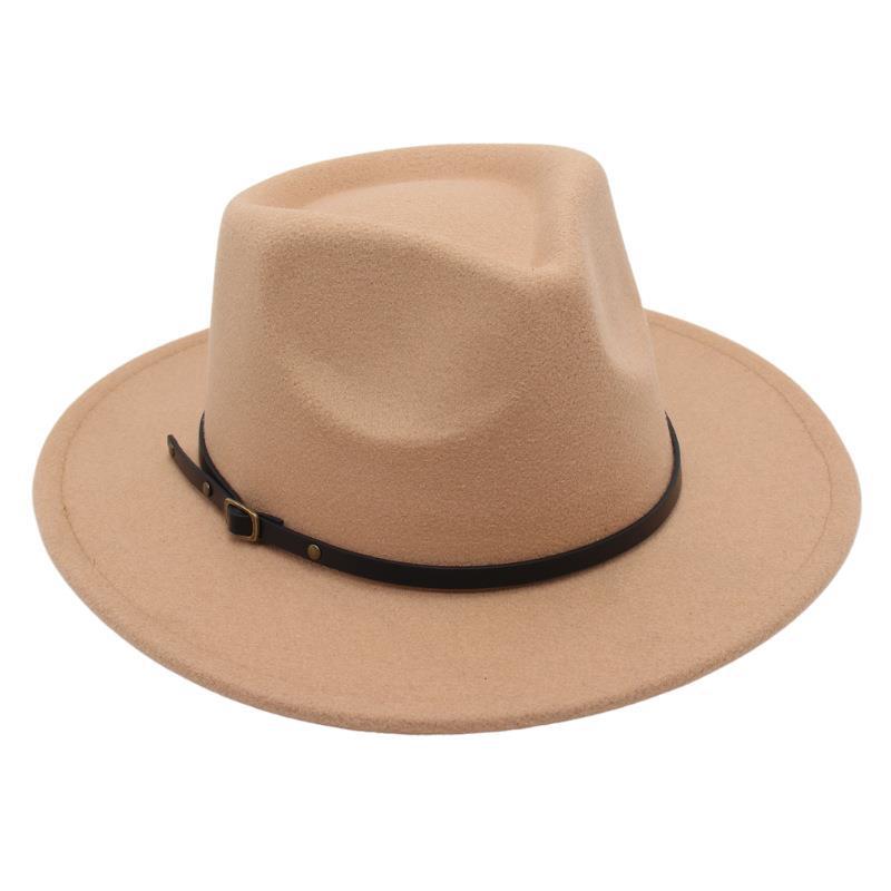 Top Hat, Belt Buckle, Jazz Hat, Male And Female Models, Felt Hat, Sun Hat, Woolen Hat, Ethnic Style