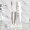 Clear Open 4-hole Toothbrush and Toothpaste Holder AZUDA_BG0720018