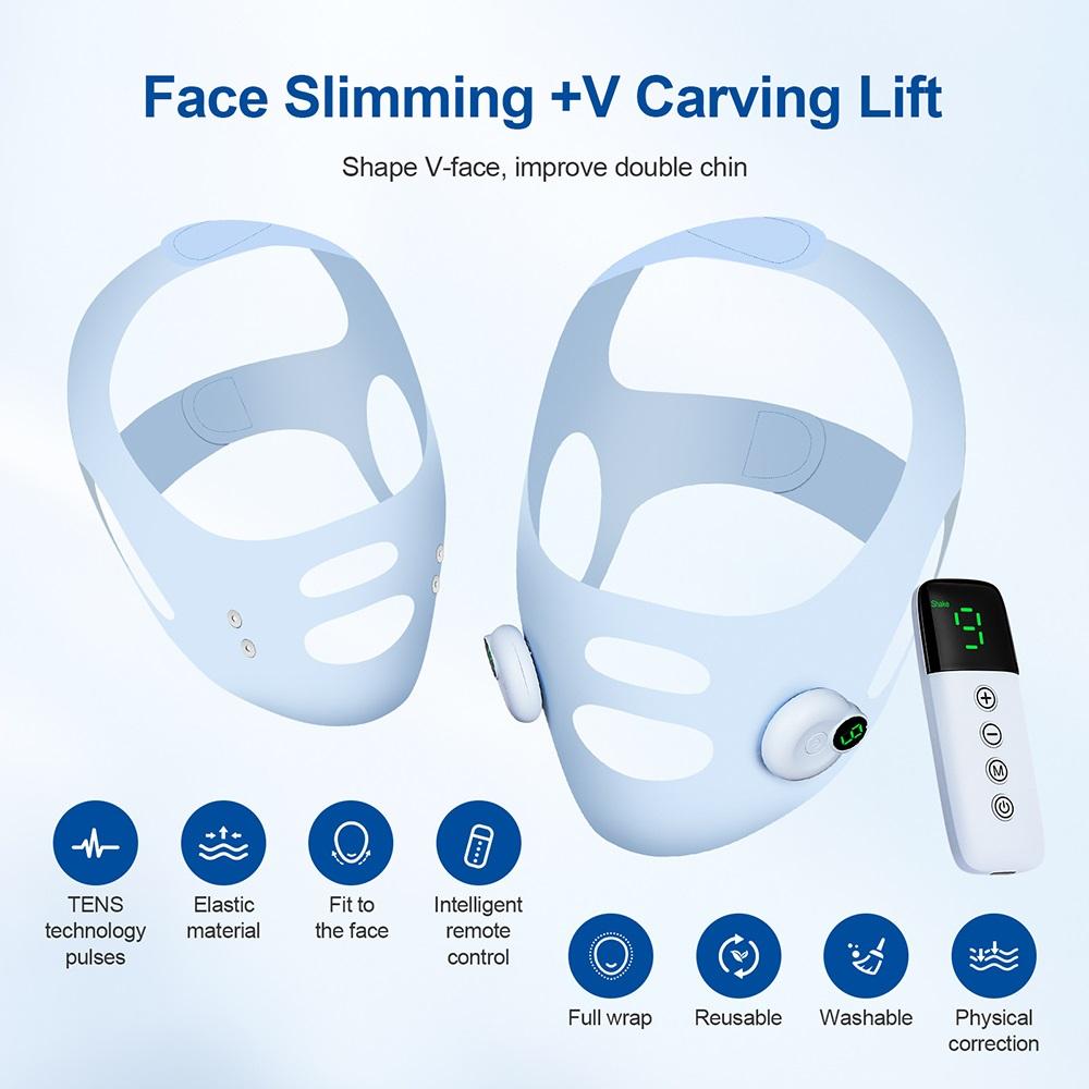Facial EMS Lifting Machine Chin Cheek Slimming Strap Facial Shaping Massager Double Chin Removal V Line Lift Belt Skin Care Tool
