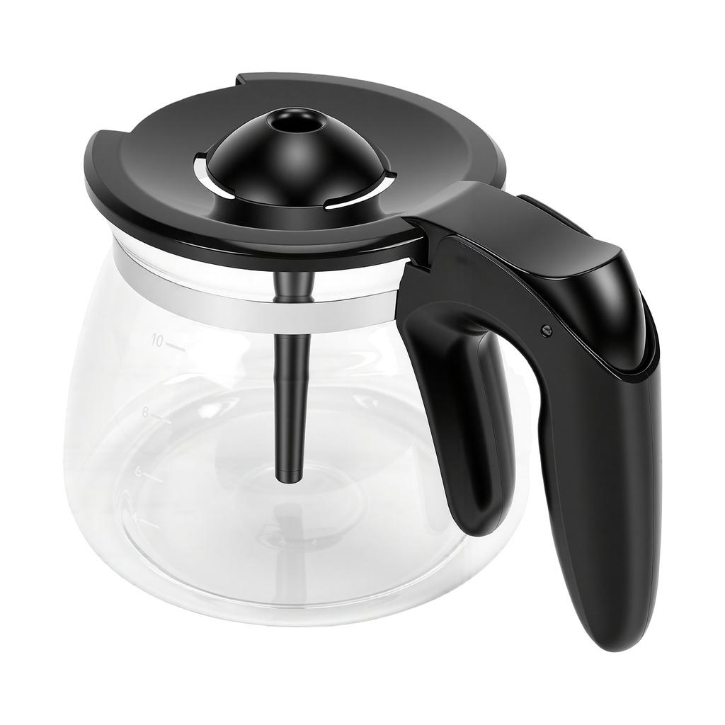 Carafe de remplacement pour cafetière 10 tasses Capacité 1,5 L Pot en verre pour cafetière Lavable au lave-vaisselle Résistant à la chaleur Antidéflagrant