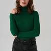 Women's Autumn High Neck Knit Base Layer Sweater High Neck Pullover Knitwear Knit Top for Amazon Europe and America